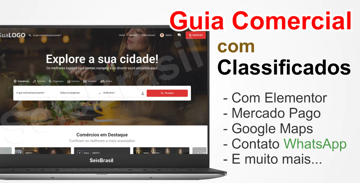 Script Guia Comercial Completo em WordPress com Mercado Pago