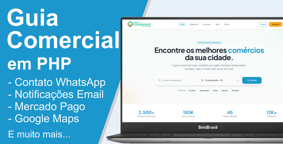 Script de Guia Comercial em PHP com Mercado Pago